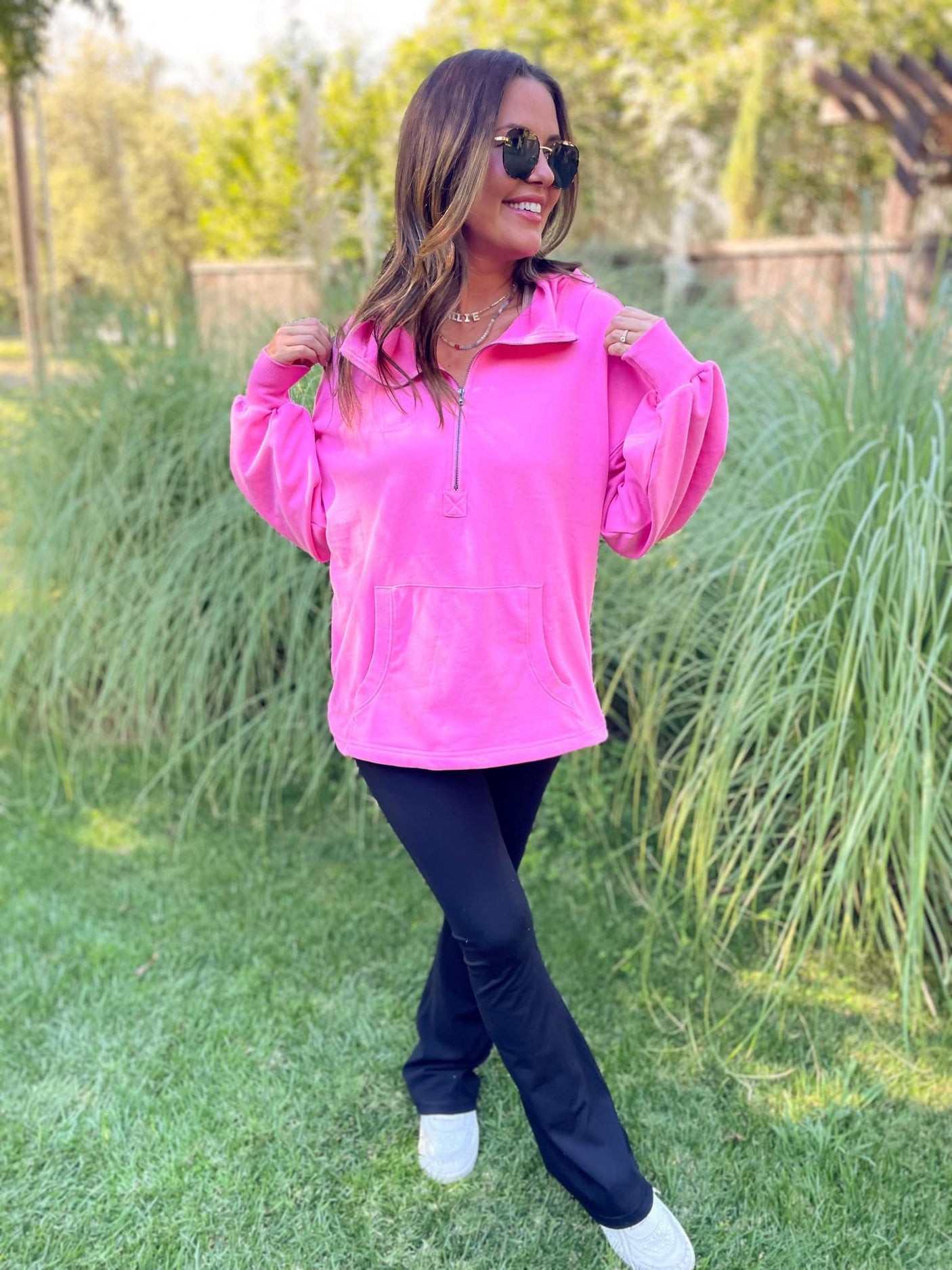 Sudadera con capucha y media cremallera Hendrick en nueve colores