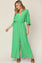 Double Take Full Size Surplice Wide Leg Jumpsuit with Pockets