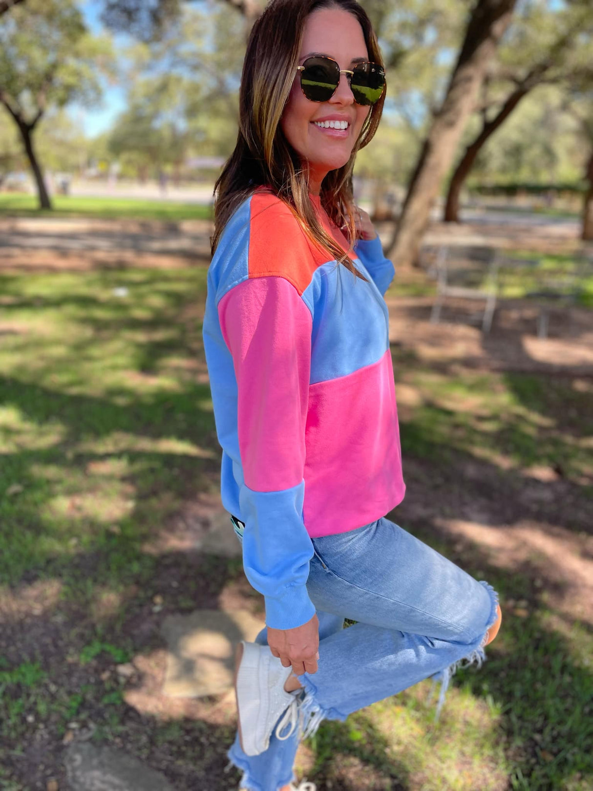 Suéter Finnley Colorblock en cuatro colores