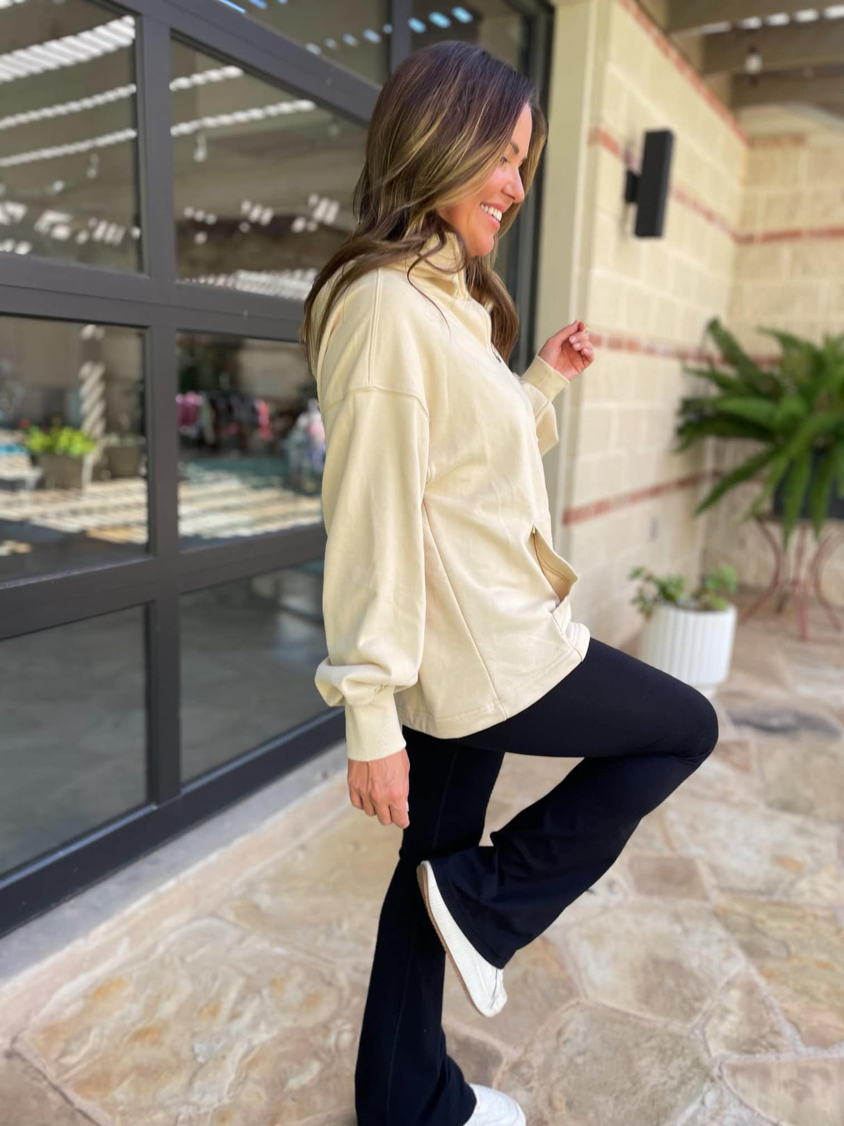 Sudadera con capucha y media cremallera Hendrick en nueve colores