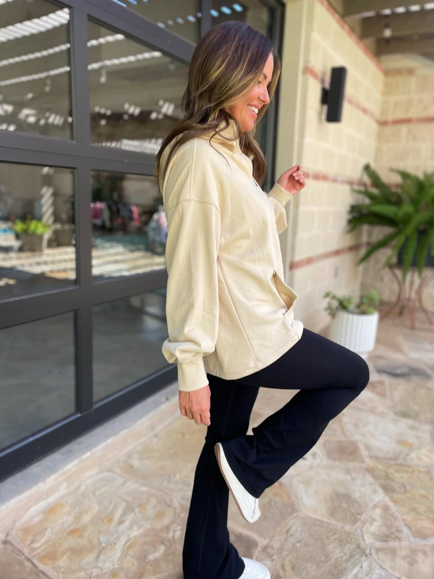 Sudadera con capucha y media cremallera Hendrick en nueve colores