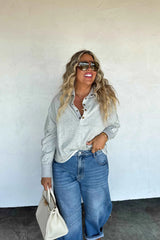 PREORDER: Longer Length Marley Snap Button Sweatshirt