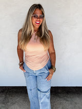 RESERVA: Camiseta de tirantes acanalada a rayas Summer Bianca