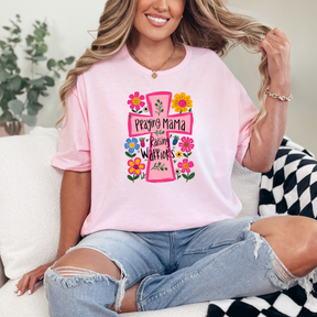 Praying Mama Raising Warriors Graphic Tee - Liarian Unlimited Boutique