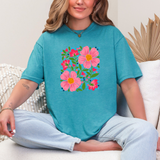 Camiseta gráfica con arreglo floral