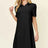 Double Take Full Size Texture Collared Neck Short Sleeve Dress