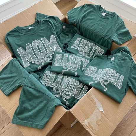 Lace Names Graphic Tee in Spruce