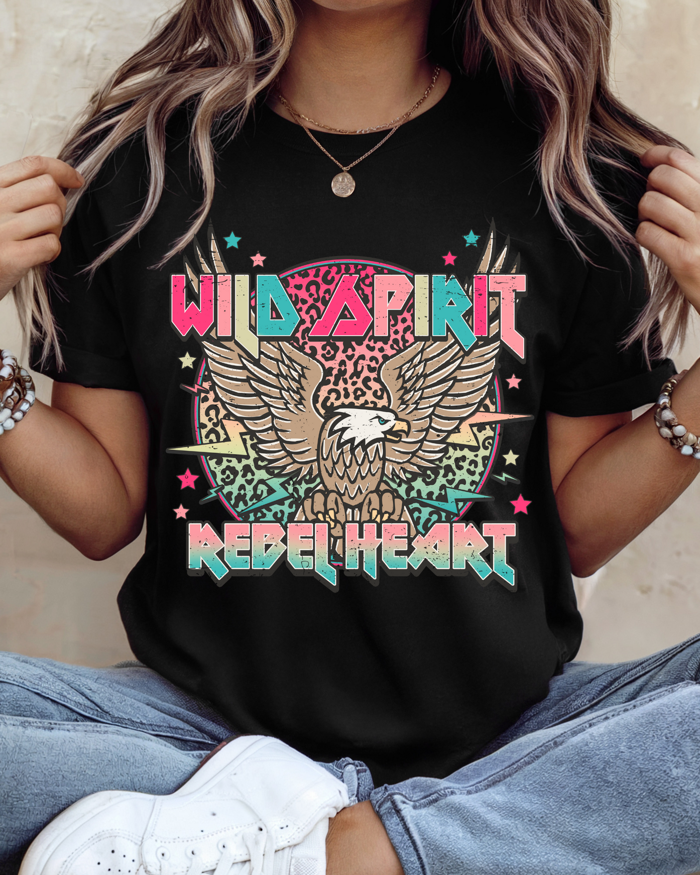 Camiseta gráfica Wild Spirit Rebel Heart