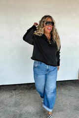 PREORDER: Longer Length Marley Snap Button Sweatshirt