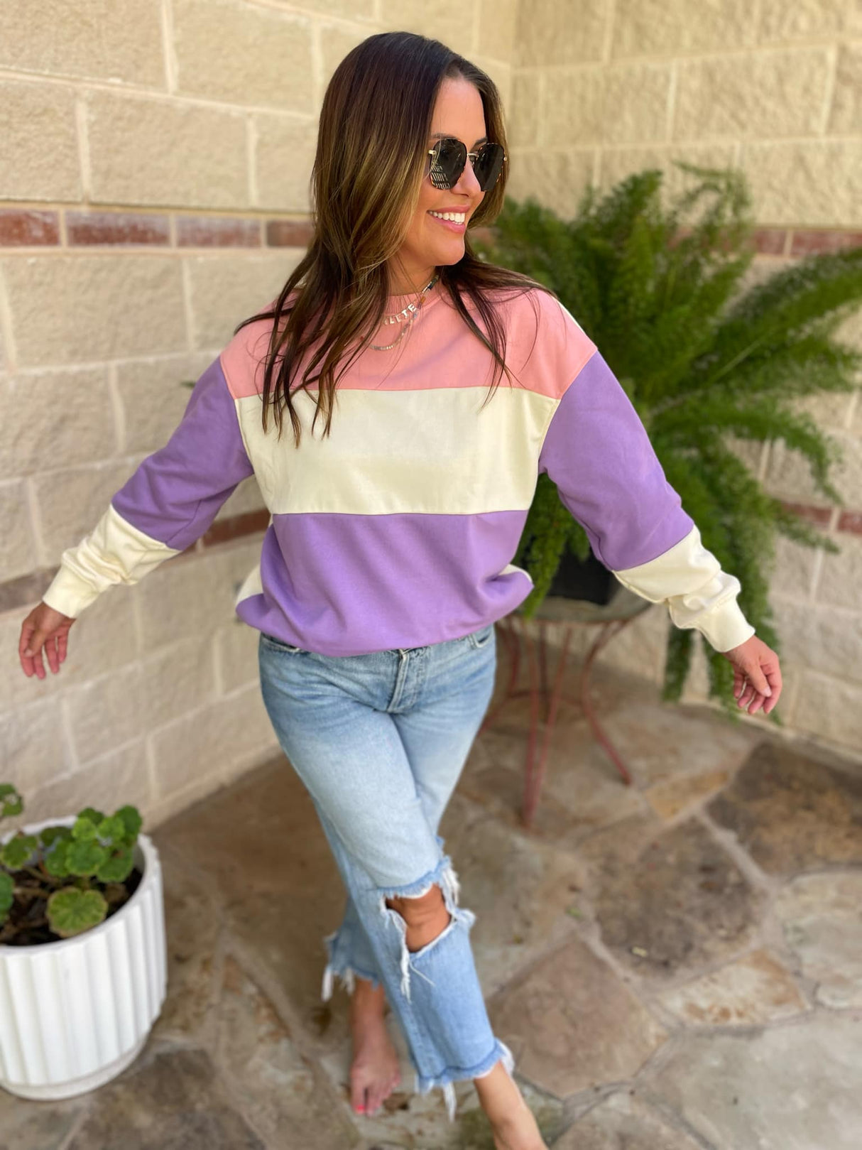 Suéter Finnley Colorblock en cuatro colores