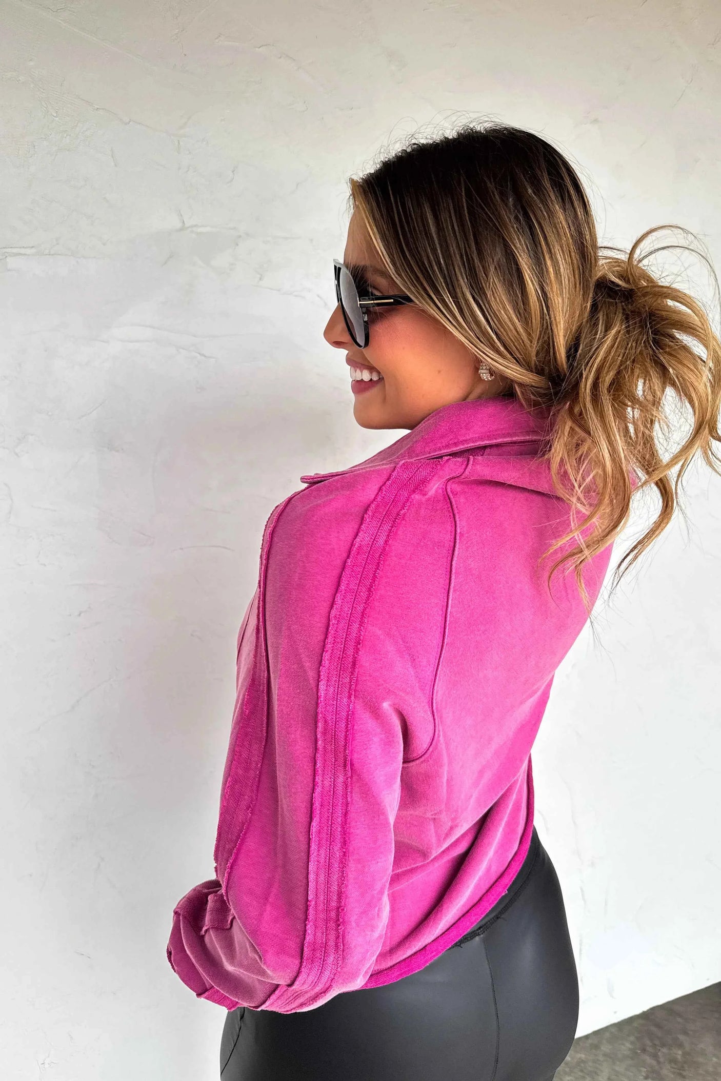 PREORDER: Longer Length Marley Snap Button Sweatshirt