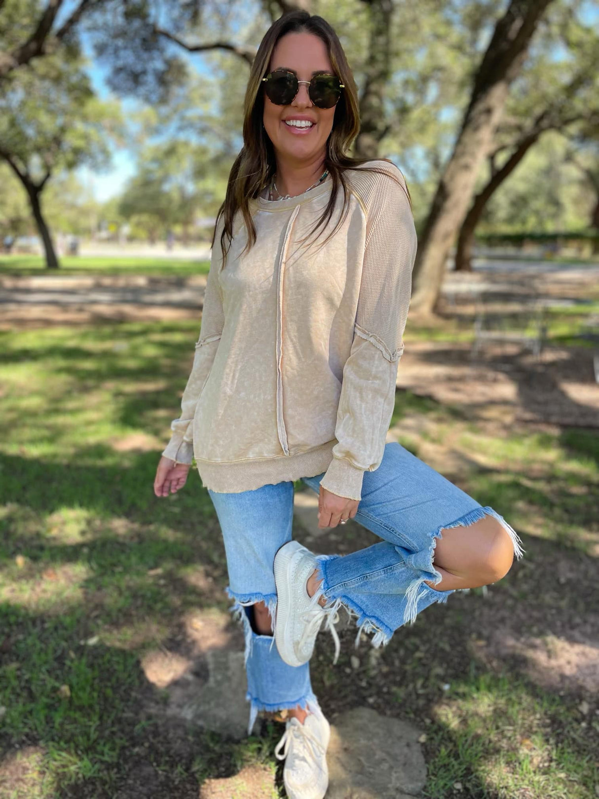 Best Selling Elliott Exposed Seam Sweatshirt in Five Colors - Liarian Unlimited Boutique