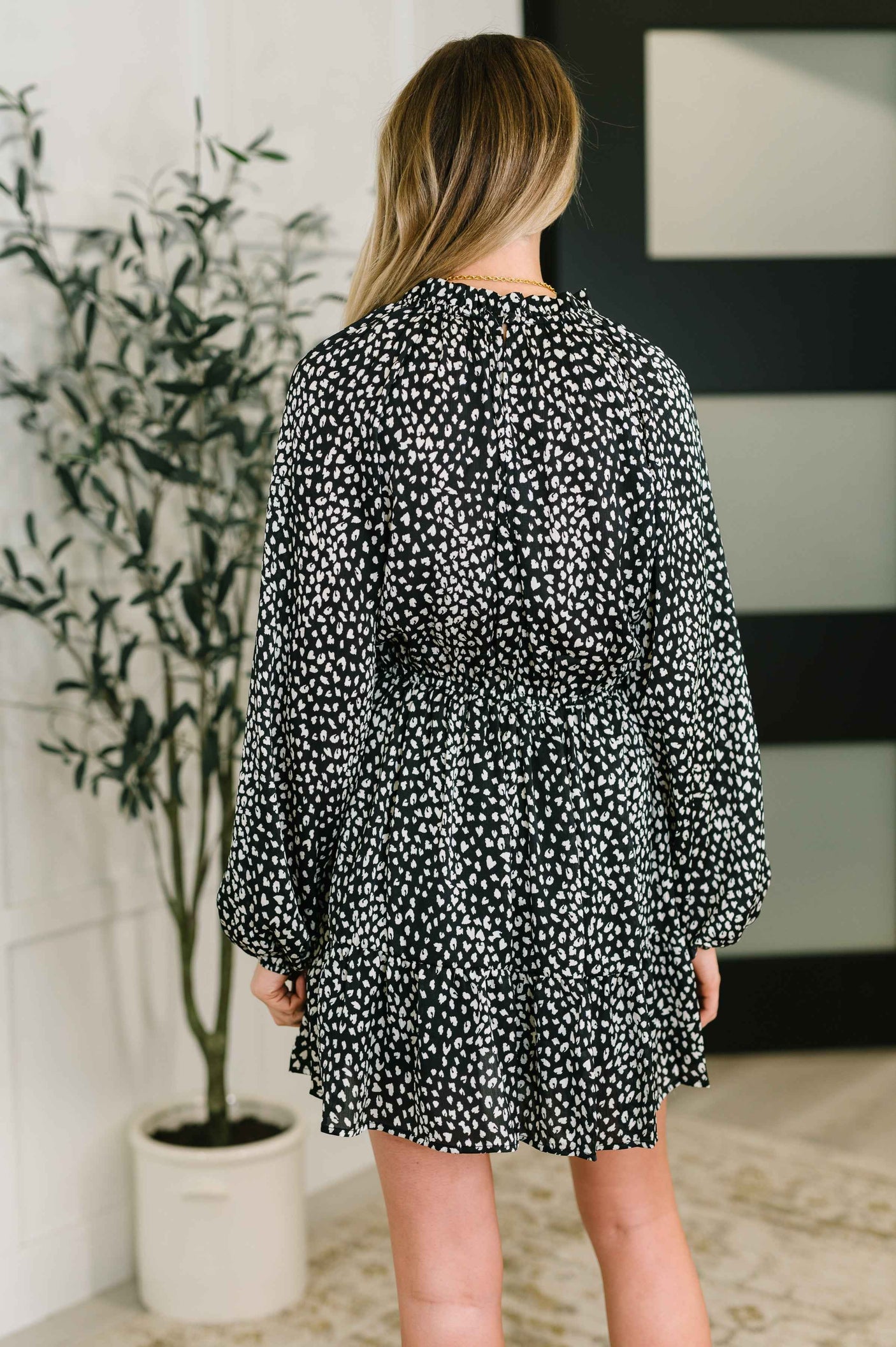 A Cheeky Little Time Tiered Dress in Black