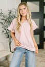 A Different Side Of Me Gingham Blouse in Dusty Rose