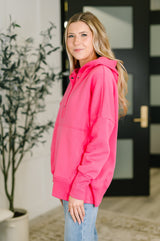 A Million Different Reasons Hooded Pullover in Fuchsia