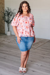 Blusa con mangas abullonadas y cuello cuadrado de A Powerful Force