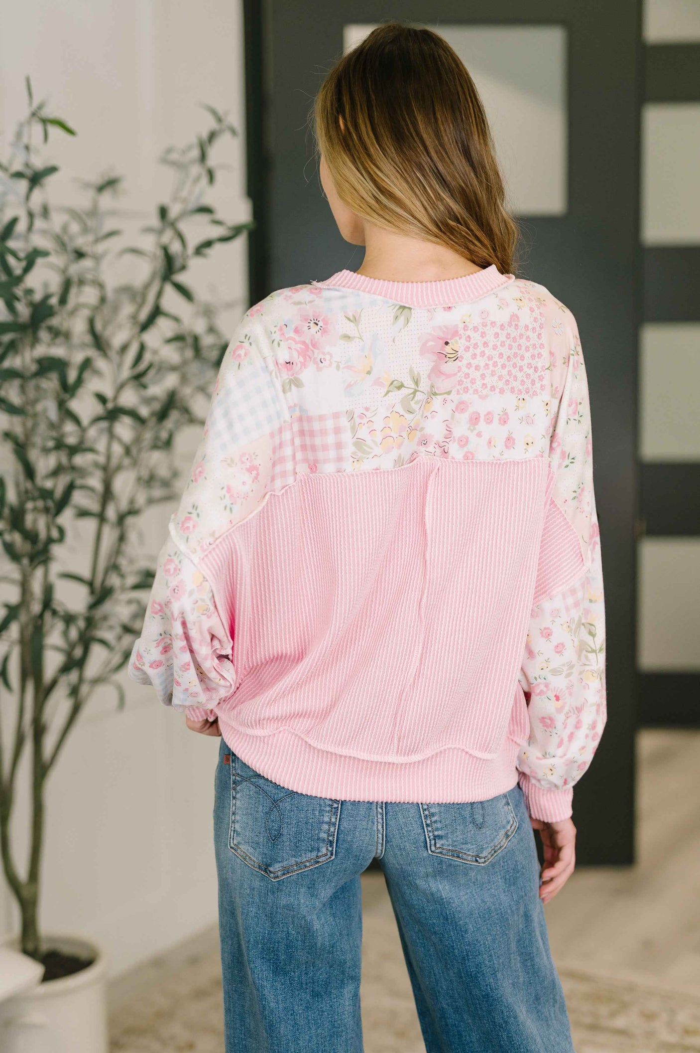 A Little Bias Printed Patchwork Top