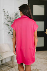All of My Business Collared Shirt Dress