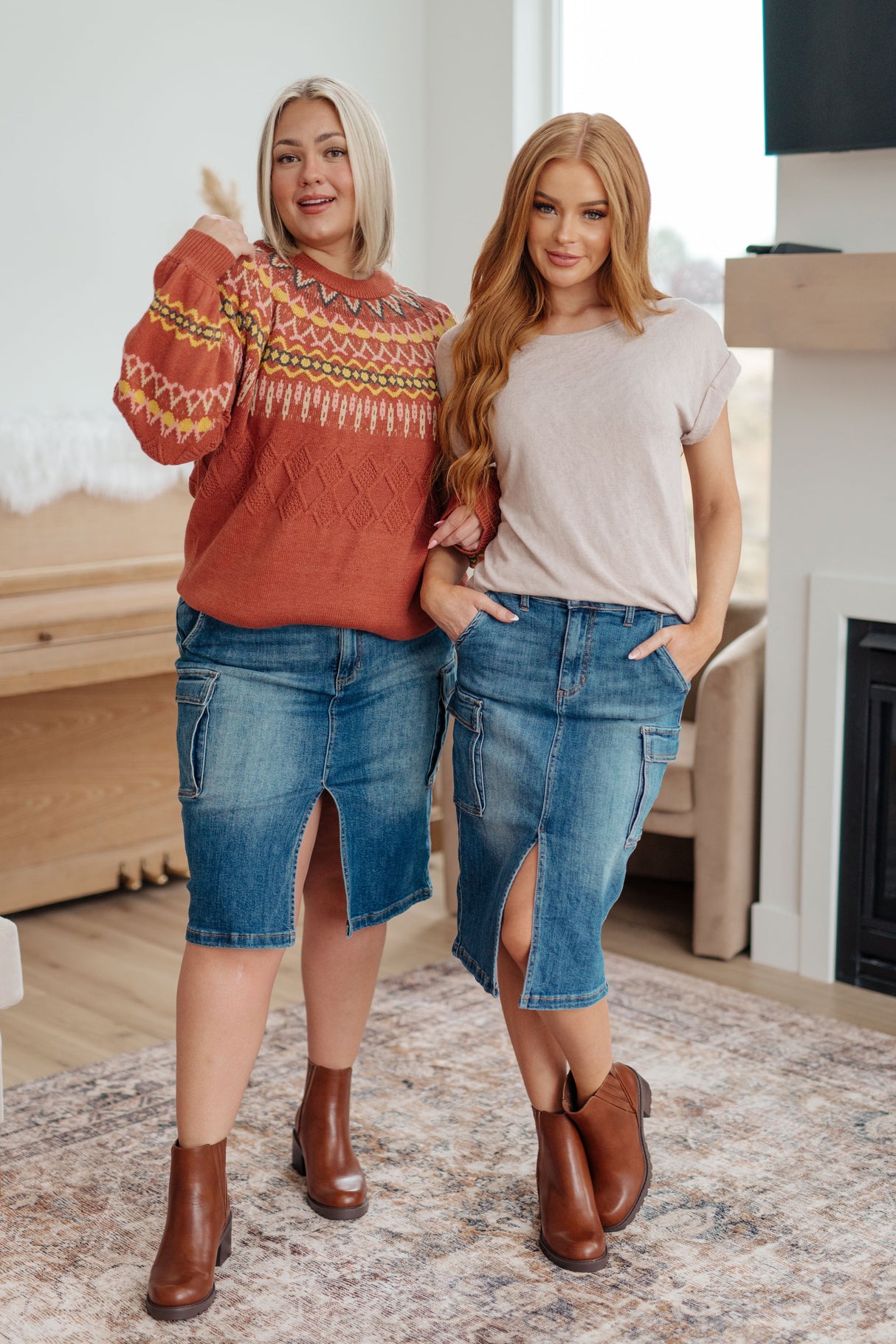 Always Be There Cargo Denim Skirt - Liarian Unlimited Boutique