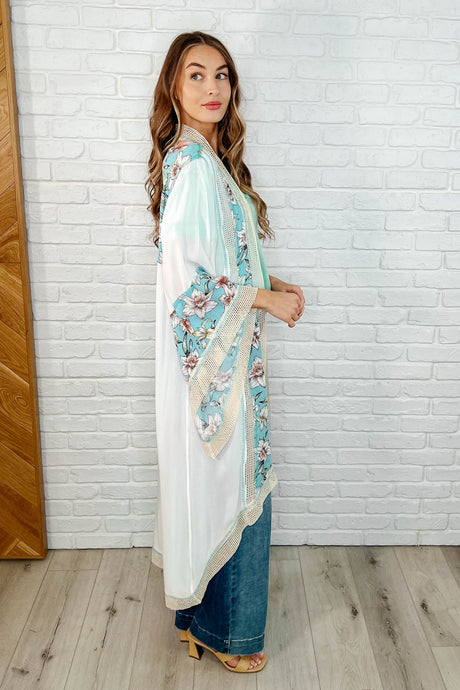 Cárdigan alto bajo con frente abierto y siempre fluido