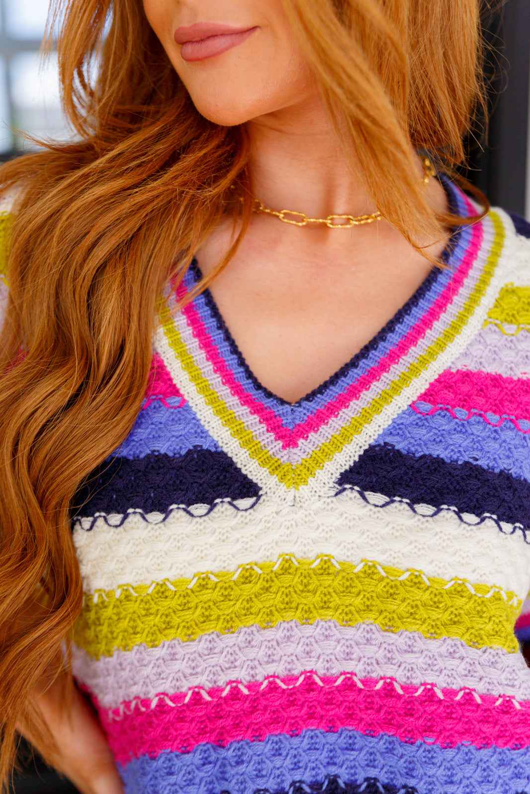 Another One V-Neck Striped Top - Liarian Unlimited Boutique