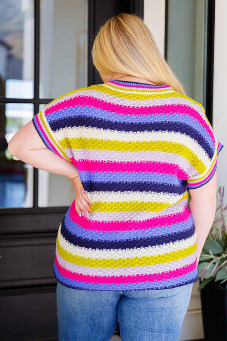 Another One V-Neck Striped Top - Liarian Unlimited Boutique