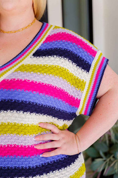 Another One V-Neck Striped Top - Liarian Unlimited Boutique