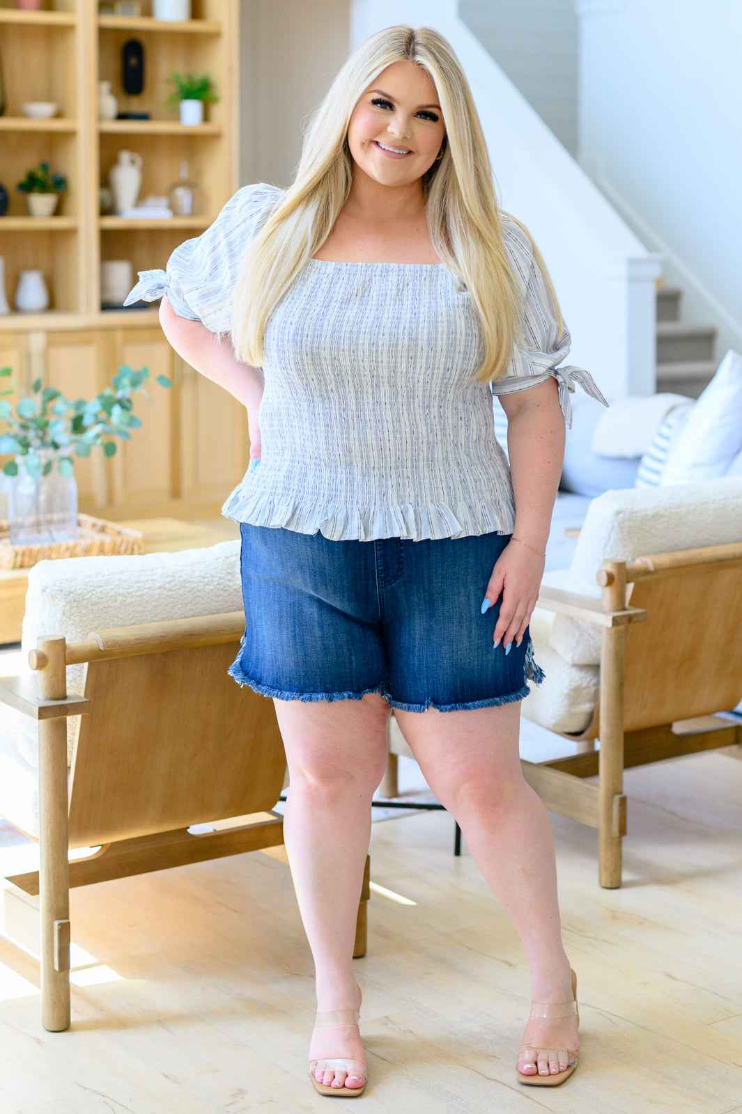 Anticipating More Smocked Blouse - Liarian Unlimited Boutique