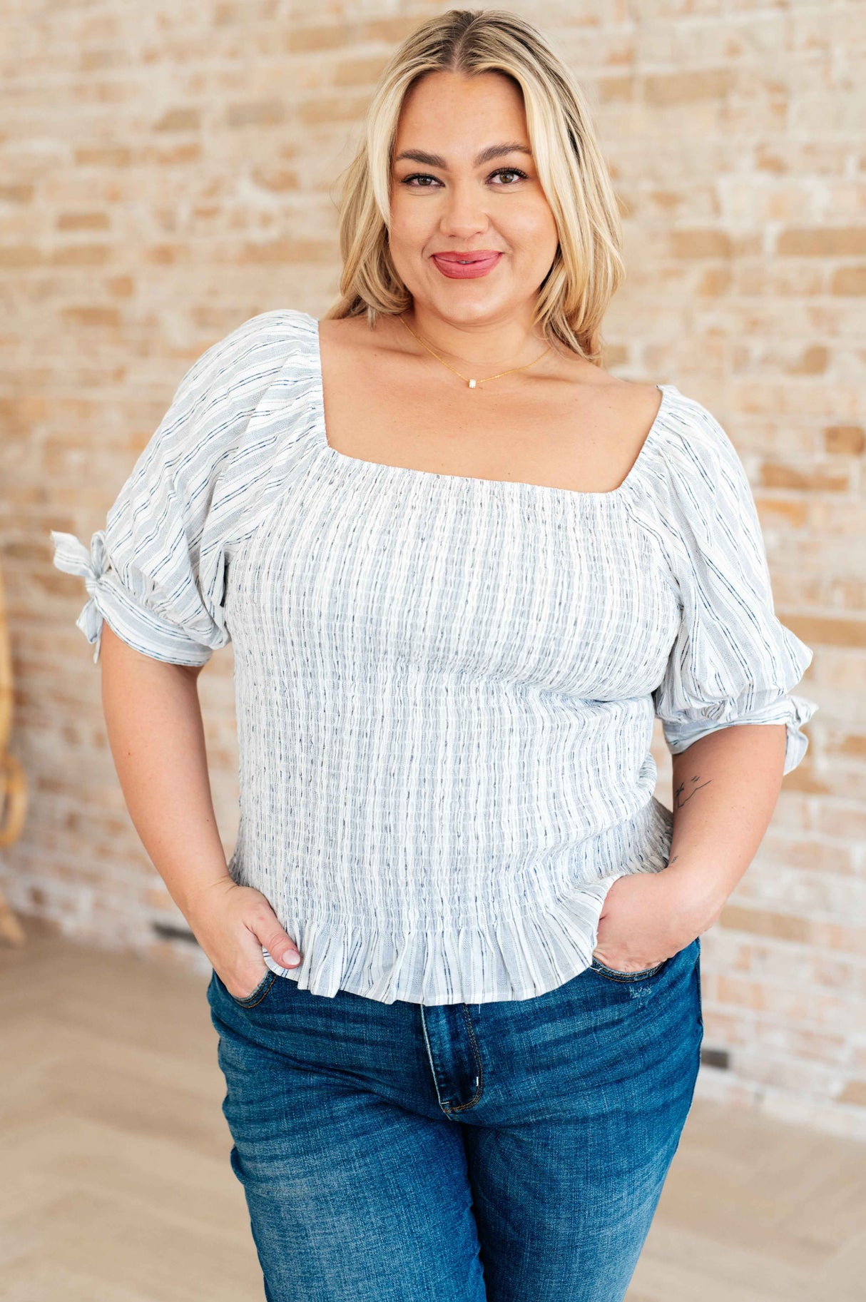 Anticipating More Smocked Blouse - Liarian Unlimited Boutique