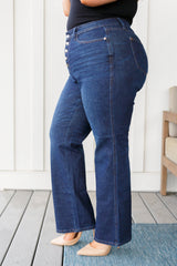Arlo High Rise Button-Fly Straight Jeans - Liarian Unlimited Boutique