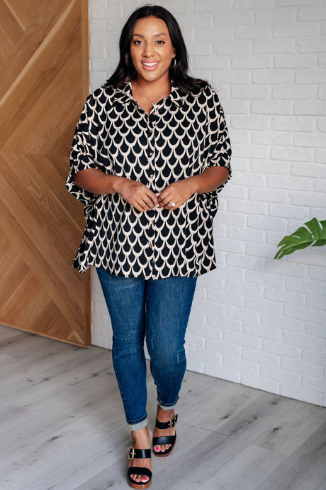 Blusa Art Déco con botones