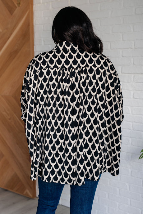 Blusa Art Déco con botones