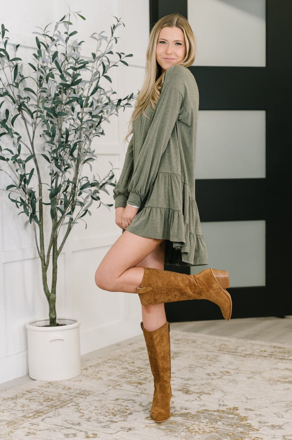 Vestido de punto de manga larga Autumn Breeze