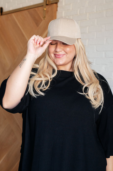 Gorra básica de béisbol para bebé en color caqui