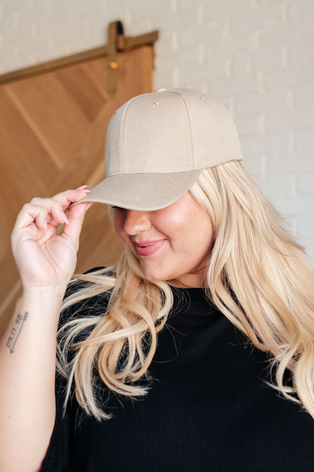 Gorra básica de béisbol para bebé en color caqui