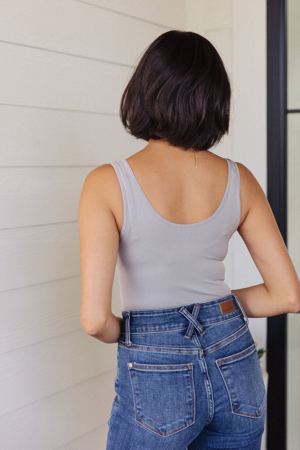 The Basics Bodysuit in Grey - Liarian Unlimited Boutique