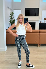 Leggings juveniles de calavera de azúcar a juego