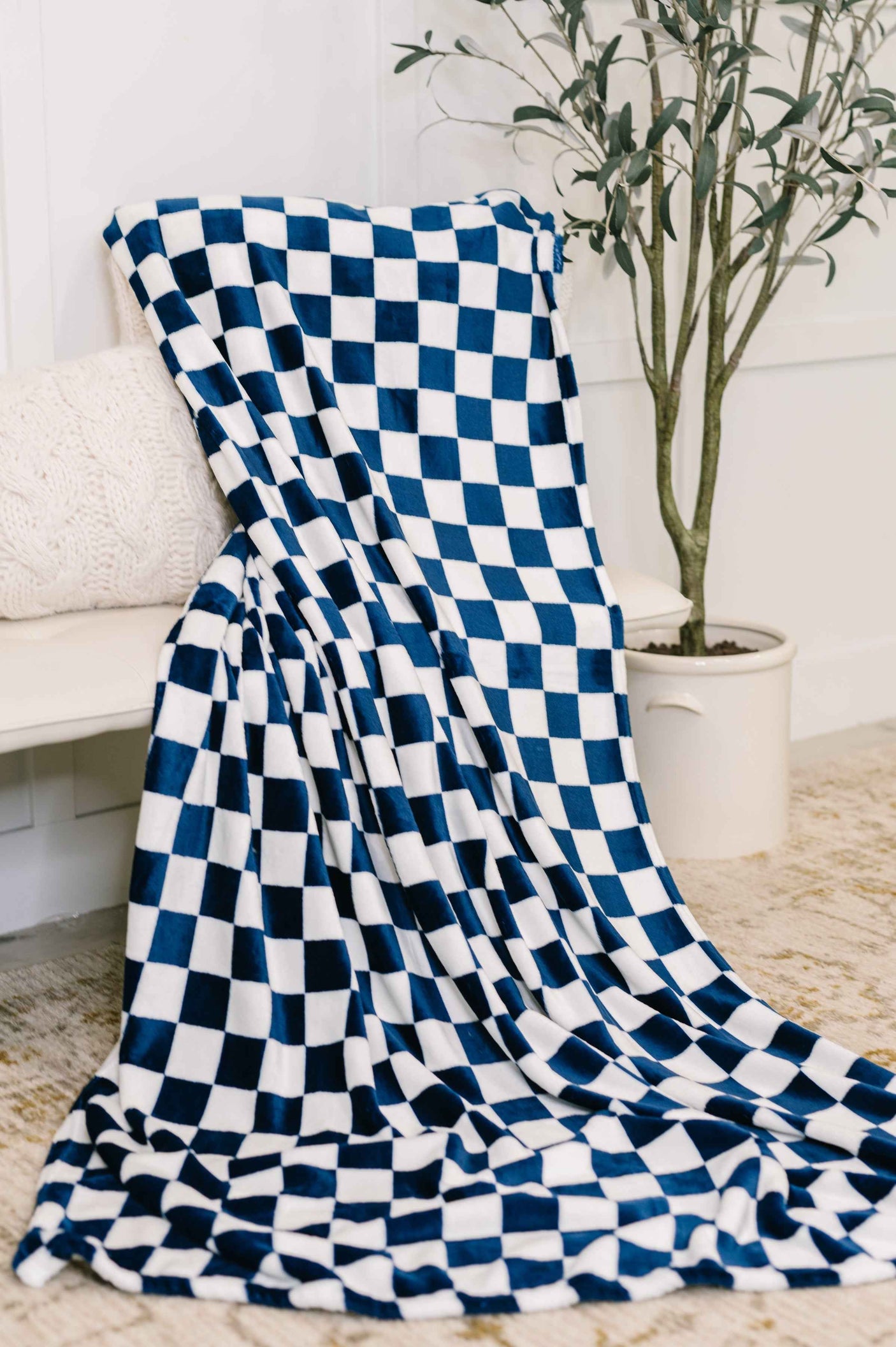 Berry Cozy Checkered Blanket