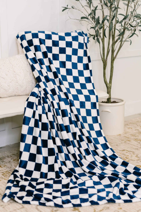 Berry Cozy Checkered Blanket
