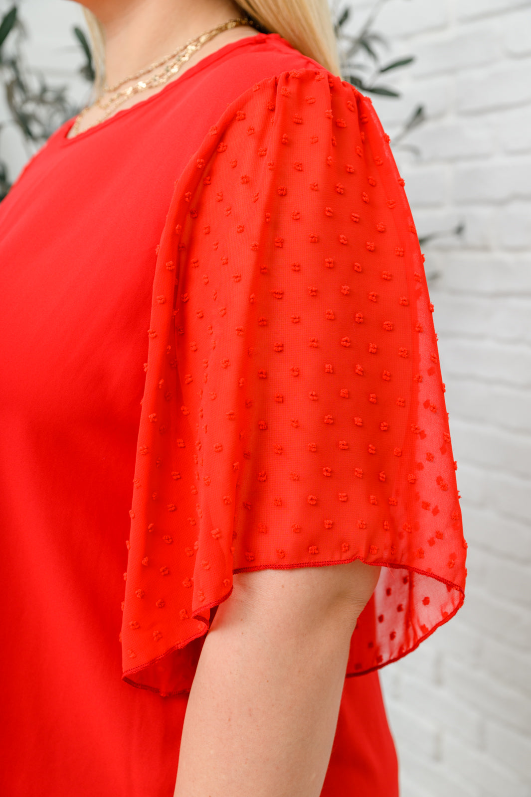 Blusa de manga corta Best Of My Love en rojo