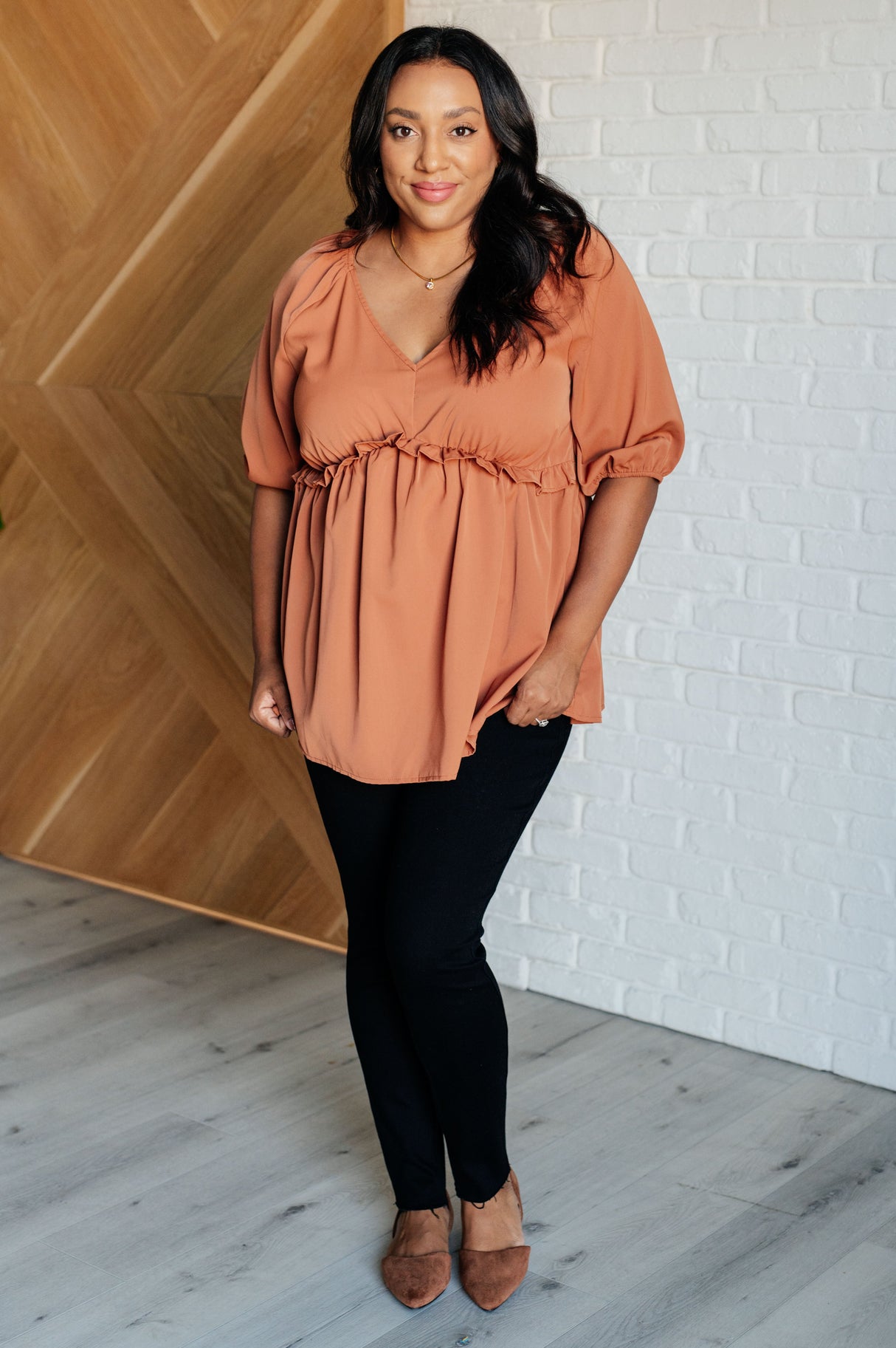 Blusa con detalle de volantes Better Than Ever