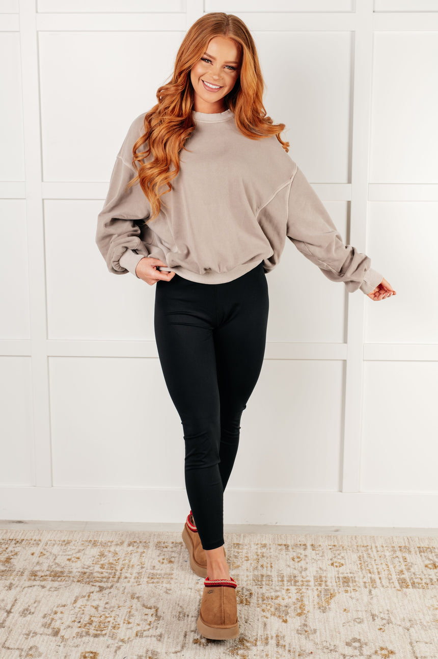 Beyond the Basics Pullover in Ash Mocha - Liarian Unlimited Boutique