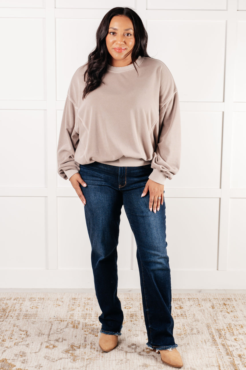 Beyond the Basics Pullover in Ash Mocha - Liarian Unlimited Boutique