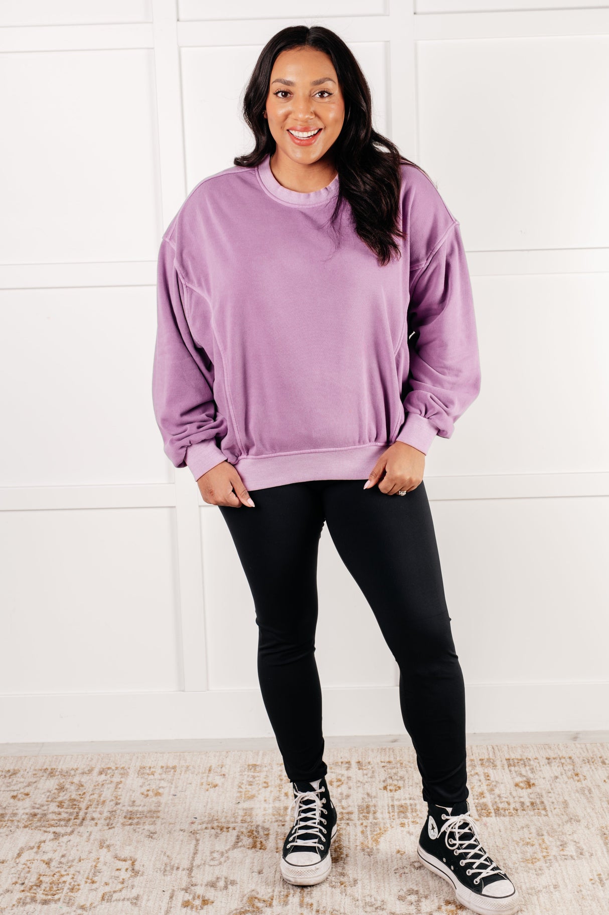 Suéter Beyond the Basics en violeta
