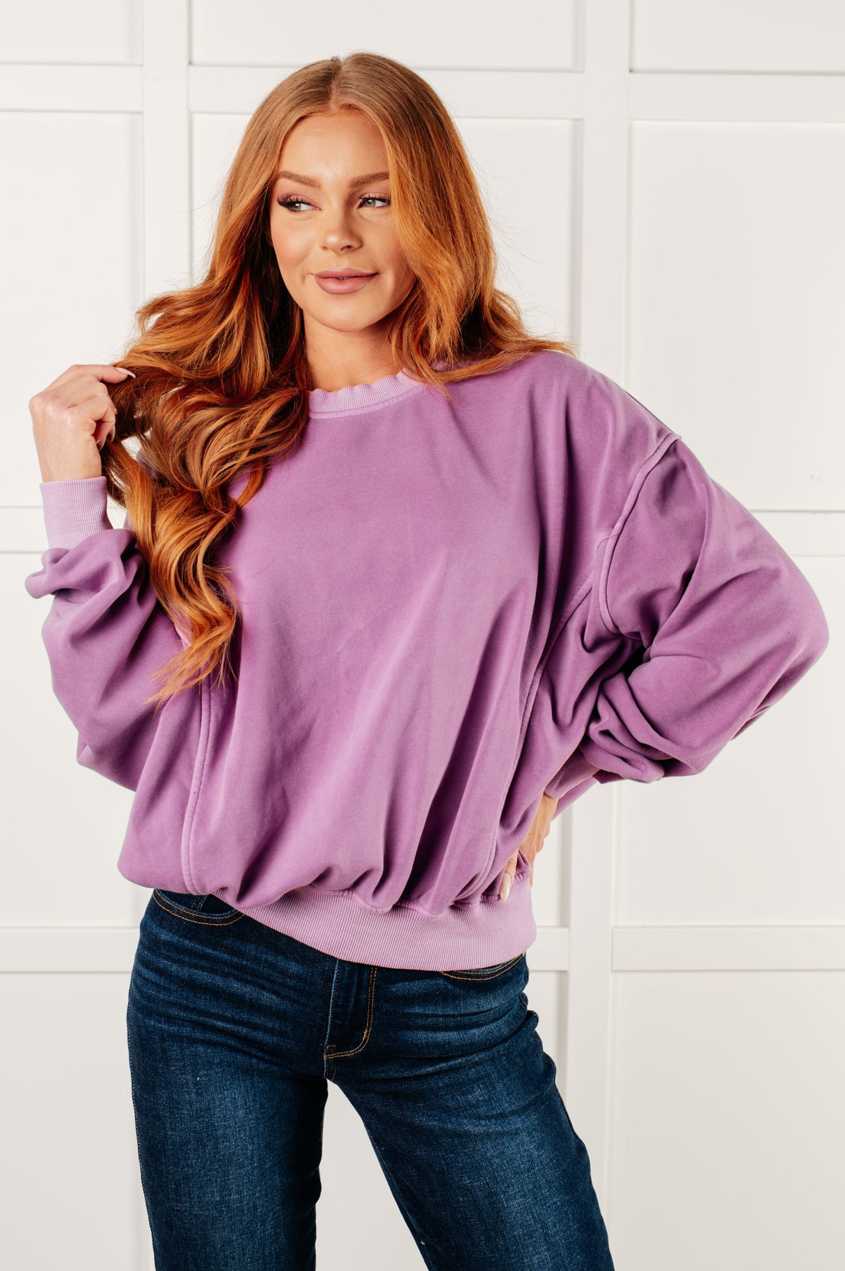 Suéter Beyond the Basics en violeta
