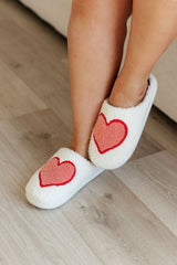 Pantuflas acogedoras con forma de corazón grande