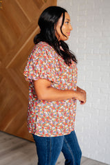 Blusa de cuello alto con estampado floral Bohemian Moment
