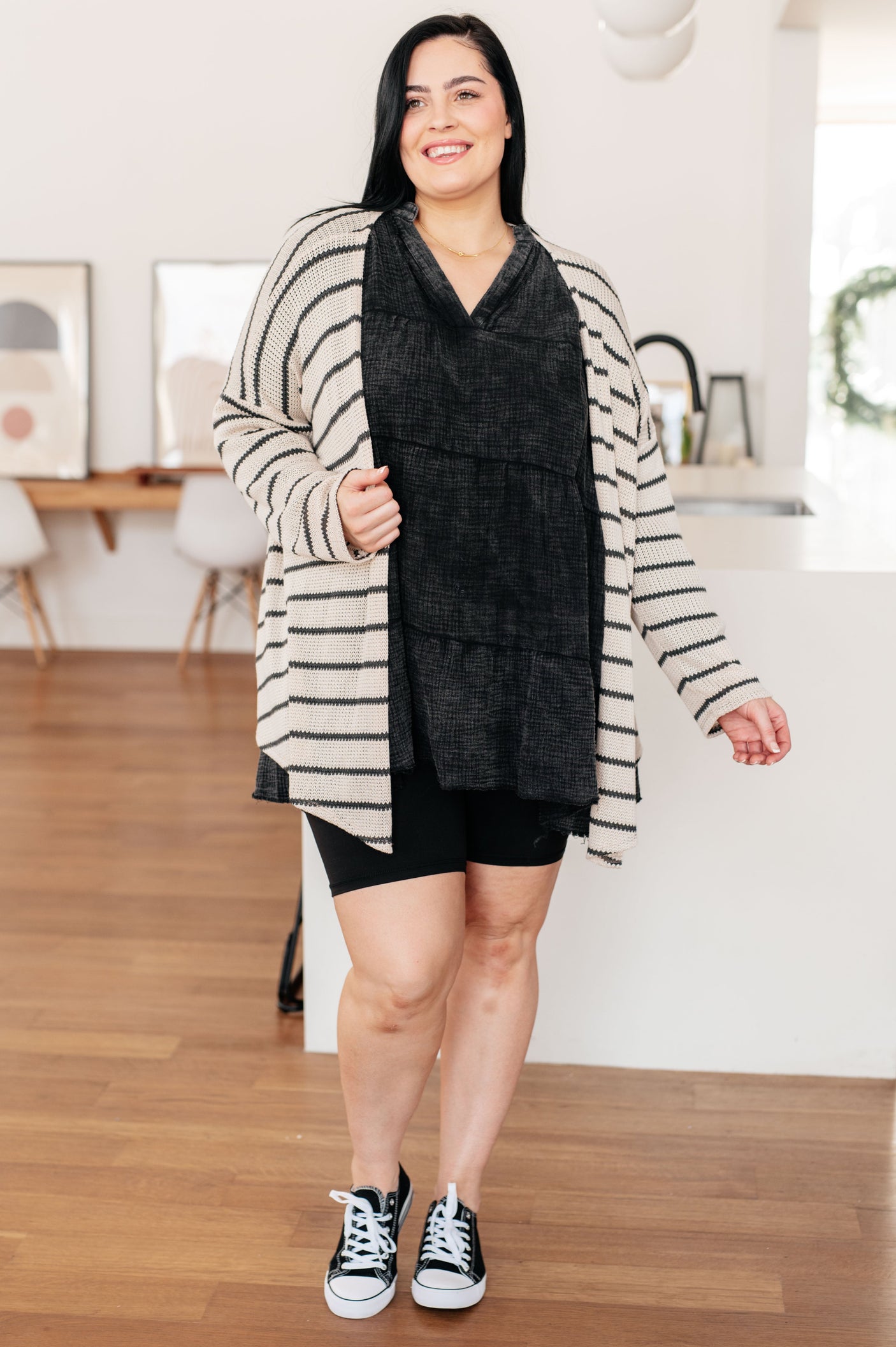 Weekend Adventure Striped Longline Cardigan - Liarian Unlimited Boutique