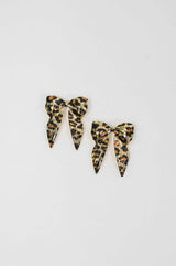 Bow'd & Bold Leopard Print Bow Earrings