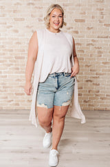 Cárdigan bohemio sin mangas con ventilación